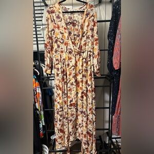 😍Indigo Rose Floral V-Neck Maxi Dress Size 3X